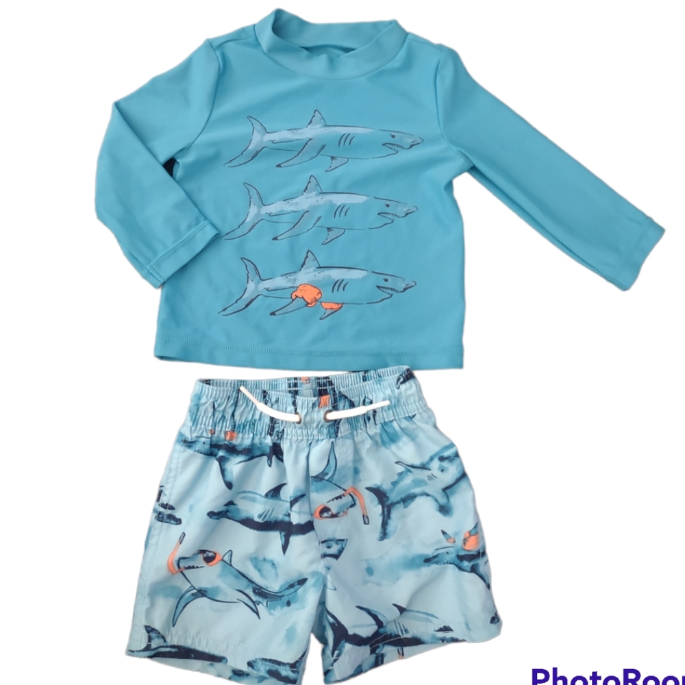 Blue Carter's Toddler Boy Swimsuit set Size 12M
